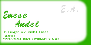 emese andel business card